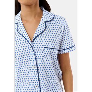 Roller Rabbit hearts polo pajama top Pima cotton ,XS $68   F5